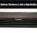 Car Steering Wheel Cover Leather DIY Black & Red Thread 38cm Universal YKQ