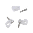 50pcs 1/8" Rope Light P Style Mounting Clips Pan Head Stainless Steel White YM