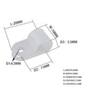 50pcs 3/16" Rope Light P Style Mounting Clips Pan Head Stainless Steel White YM