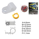 50pcs 1/4" Rope Light P Style Mounting Clips Pan Head Stainless Steel White YM