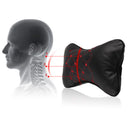 2pcs PU Leather Cloth Car Headrest Pillow Seat Head Neck Rest Cushion Accessory