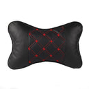 2pcs PU Leather Cloth Car Headrest Pillow Seat Head Neck Rest Cushion Acc YFN