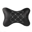 2PCS Car Seat Head Neck Rest Soft Foam Pillow Leather Cushion Pad HeadRest DFV