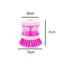 5pcs Kitchen Wash Tool Pot Dish Brush with Washing Up Liquid Soap Dispenser asd