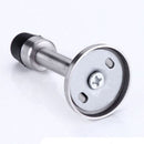 2x Projecting Door Stop Wall Mounted Metal Stopper Rubber Buffer Stainless LUW