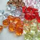 200x Acrylic Buttons Transparent Mixed Color Craft Sewing Scrapbooking 12.5mm