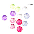 200x Acrylic Buttons Transparent Mixed Color Craft Sewing Scrapbooking 12.5mm