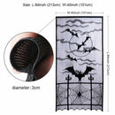 Black Lace Door Window Curtain Panel Drape Halloween Black Bats Cloth Cover KQO