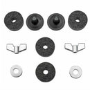 12 Pieces Cymbal Replacement Accessories Cymbal Felts Hi-Hat Clutch Felt Black