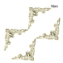 50pcs Metal Bronze Book Album Corner Protectors Scrapbooking Folder Protectors