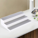 3 Tier New White Shelf Jar Rack Holder Cupboard Organizer Storage Kitchen Tool
