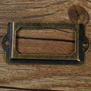 24X Home Cabinet Frame Handle Drawer Label Tag Pull File Name Card Holder HLT