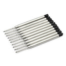 10Pcs School 0.5mm Black Ink Ball Point Pen Replacement Refills 9.8cm Leng TBP
