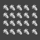 50pcs Auto Car Door Fender Bumper Plastic Rivets Fastener Push In Type Clips