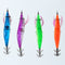 4 Pcs Shrimp Squid Flashing LED Light Fishing Lure Prawn Bass Tackle Hooks