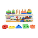 Wooden Puzzle Geometric Sorting Board Building Blocks  Educational Toys Ba QDR