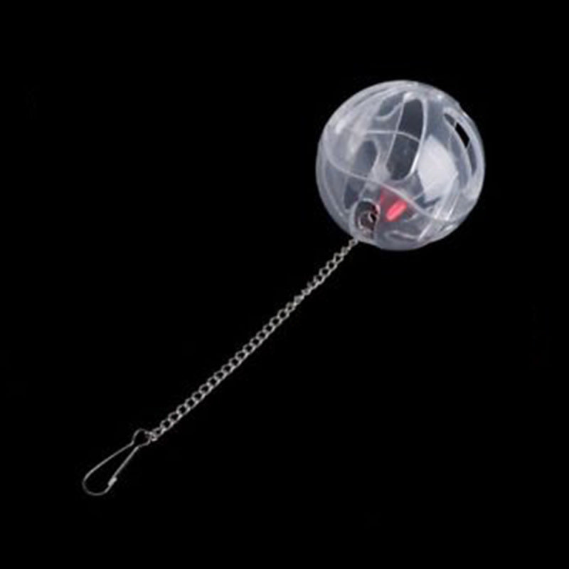 Hanging Cage Bell Foraging Chain Birds Parrots Ball Toys Food Feeder For Treats
