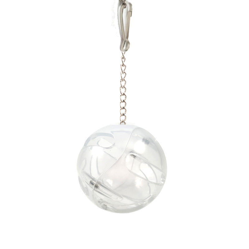 Hanging Cage Bell Foraging Chain Birds Parrots Ball Toys Food Feeder For Treats