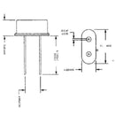 100PCS 14.7456MHZ HC-49S/HC-49US L:11.35MM*W:4.65MM*H:3.5MM DIP2 QTE ZZT