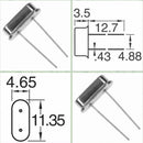 150PCS 14.7456MHZ HC-49S/HC-49US L:11.35MM*W:4.65MM*H:3.5MM DIP2 QFD KKC RUG