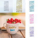 Letter A-Z Alphabet Glitter Self Adhesive Crystals Stickers Stick On DIY Wx