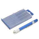 Blue Hand Drill with 21PCS Twist Number Drill Hold 0.3-1mm Pen Punch Tool GBS