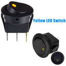 20pcs Round Rocker Switch 12V with LED Light Dot Car Auto RV Boat Toggl USK