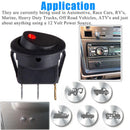 20pcs Round Rocker Switch 12V with LED Light Dot Car Auto RV Boat Toggl USK