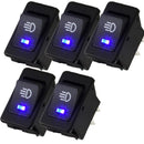 5X 12V 35A Car Auto Fog Light Rocker Toggle Switch Blue LED Dashboard MYF
