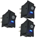 5X 12V 35A Car Auto Fog Light Rocker Toggle Switch Blue LED Dashboard MYF OBH