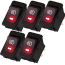 5X 12V 35A Car Auto Fog Light Rocker Toggle Switch Blue LED Dashboard Sale ZRH