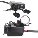 1X Waterproof Motorcycle 12VGPS Cigarette Lighter Dual USB Power Socket C LXE