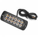 12W Amber 12-LED Bar Car Truck Strobe Flash Light Emergency Warning Lamp Bulb