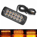 12LED Emergency Flash Car Truck Warning Strobe Amber White 12W Usefulness HVZ