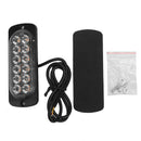 12W Amber 12-LED Bar Car Truck Strobe Flash Light Emergency Warning Lamp Bulb