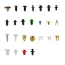 500x  Mixed Plastic Auto Cars Fastener Clip Bumper Fender Trim Rivet Door NGI