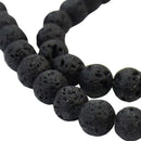 Craft Findings Bracelet Jewelry Making Black Lava Rock Stone Spacer Beads