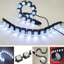 2X Universial 12LED DRL Flexible Daytime Running Light Driving Daylight Fog Lamp