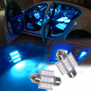 For 13x Car Interior LED Lights Kit Pure Blue For Dome License Plate Lam WQV