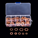 200pc Engine Oil Drain Plug Copper Crush Washer Seal O-Ring Gasket 9Sizes Box x