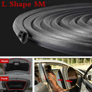 5M  L Type Car Seal Door Hood Trim Edge Elasticity Moulding Rubber Weatherstrip
