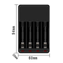 Smart Intelligent 4-Slot Battery Charger For AA AAA Ni-MH With 4pcs AA Batteries