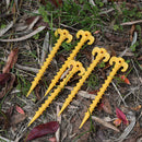 20x Tent Peg Ground Nails Screw Nail Stakes Anti-rust Plastic Outdoor Camp Trip