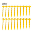 20x Tent Peg Ground Nails Screw Nail Stakes Anti-rust Plastic Outdoor Camp Trip
