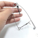 10x Stainless Steel Fishhook Automatic Device Trap Fishing Hook Tool Acc IIS