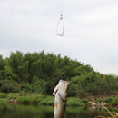 10x Stainless Steel Fishhook Automatic Device Trap Fishing Hook Tool Acces