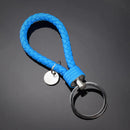 10x Keychain Leather Rope Strap Weave Keyring Key Chain Braided Ring Key Fob New
