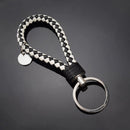 10x Keychain Leather Rope Strap Weave Keyring Key Chain Braided Ring Key Fob