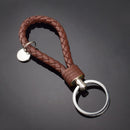 10x Keychain Leather Rope Strap Weave Keyring Key Chain Braided Ring Key Fob New