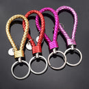 10x Keychain Leather Rope Strap Weave Keyring Key Chain Braided Ring Key Fob